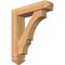 Ekena Millwork Balboa Arts and Crafts Smooth Bracket w/ Offset Brace, Western Red Cedar, 5 1/2"W x 22"D x 26"H BKT0604X22X26BOA03SWR - alternate 1